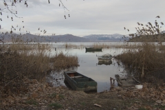 Kastoria lake, winter. North Greece.