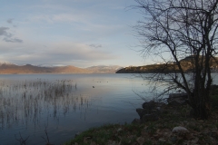 Kastoria lake, winter. North Greece.