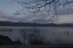 Kastoria lake, winter. North Greece.