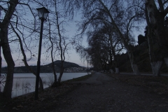 Kastoria lake, winter. North Greece.