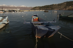 Kastoria lake, winter. North Greece.